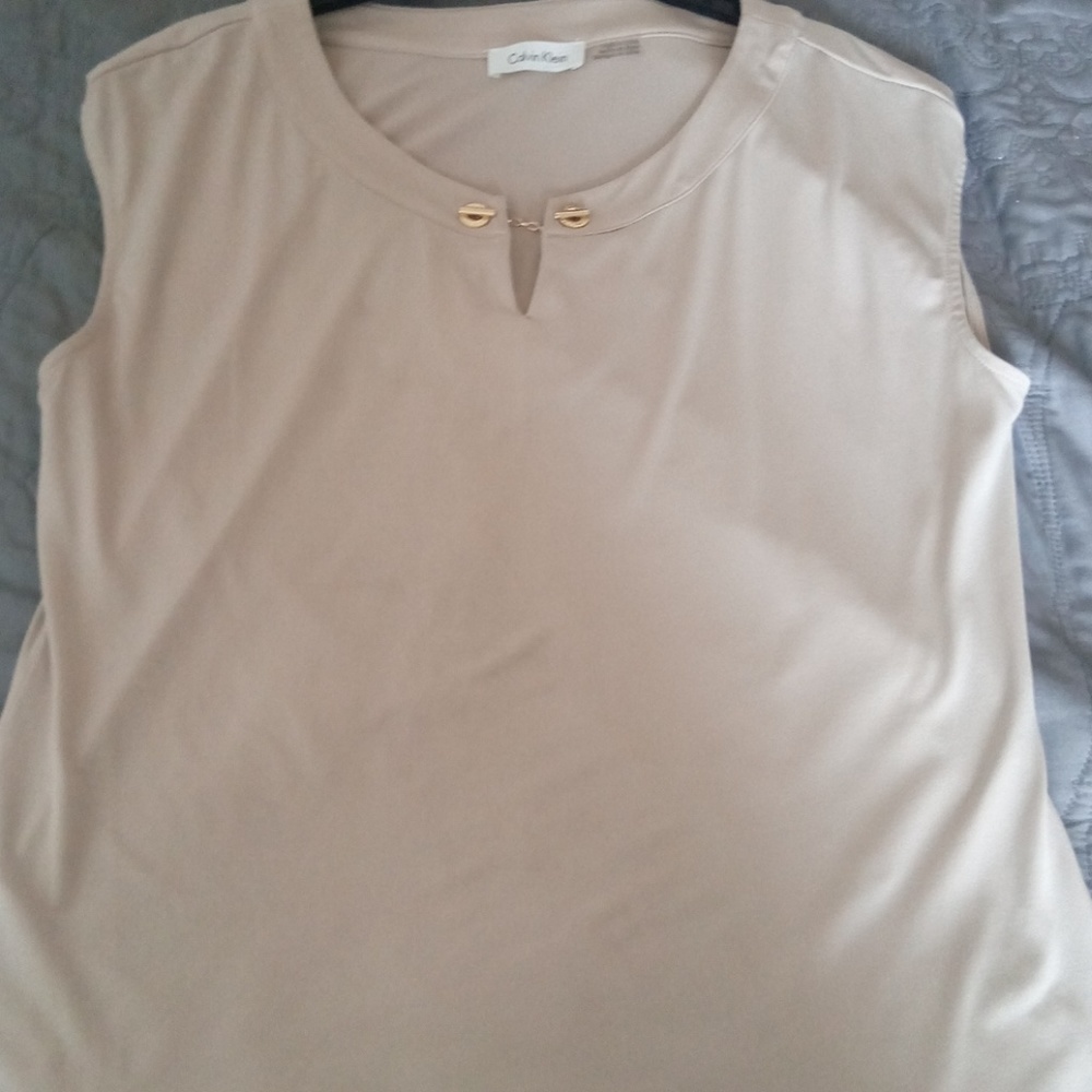 " Calvin Klein blouse" "No sleeve Blouse"